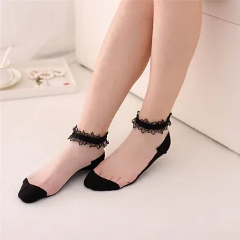 Ultrathin Transparent Beautiful Crystal Lace Elastic Short Socks Comfortable Business Cotton casual meia dropshipping 40sp25 
Ultrathin Transparent Beautiful Crystal Lace Elastic Short Socks Comfortable Business Cotton casual meia dropshipping 40sp25