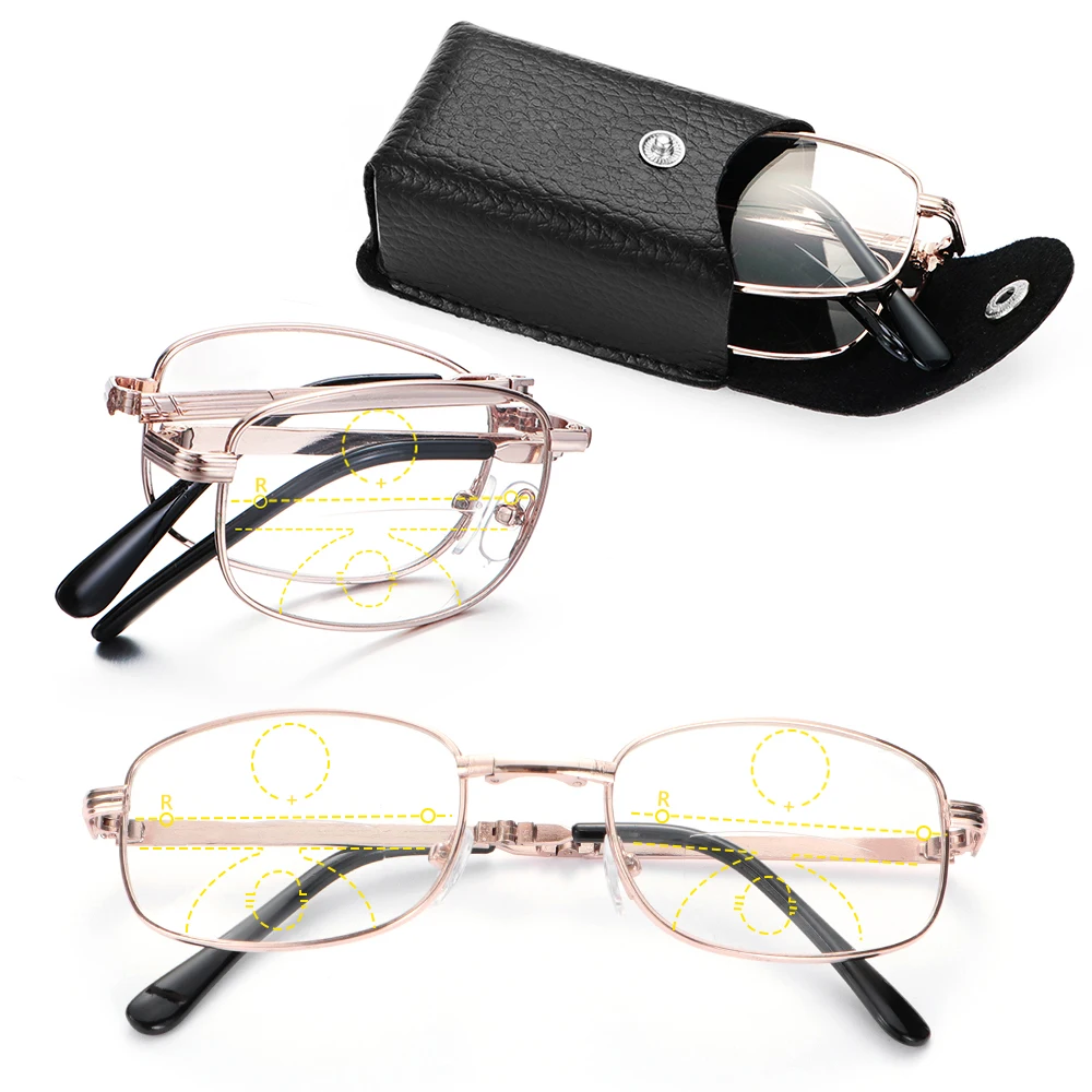 1Pcs Foldable Metal Reading Glasses Unisex Progressive Multifocal Lenses Presbyopia Eyeglasses Includes Glasses Case +1.00~+4.00
1Pcs Foldable Metal Reading Glasses Unisex Progressive Multifocal Lenses Presbyopia Eyeglasses Includes Glasses Case +1.00~+4.00