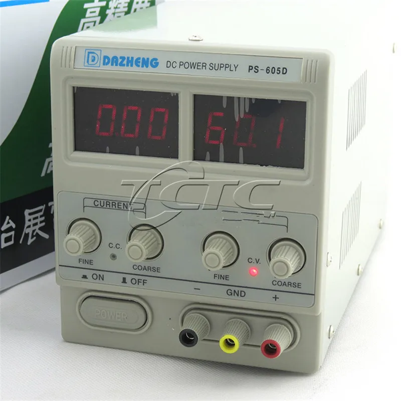 PS-605D Digital Adjustable Linear DC Power Supply 0 ~ 60V, 0 ~ 5A Current Limit Protection Circuit Protection
PS-605D Digital Adjustable Linear DC Power Supply 0 ~ 60V, 0 ~ 5A Current Limit Protection Circuit Protection