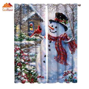 Merry Christans Snowman Window Curtains Living Room Outdoor Fabric Drapes Curtain Home Decor
Merry Christans Snowman Window Curtains Living Room Outdoor Fabric Drapes Curtain Home Decor