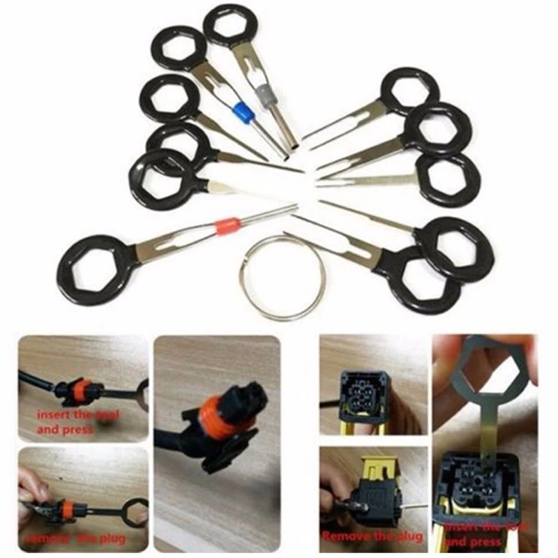 76Pcs Auto Wire Retractor Automotive Plug Wire Terminal Remove Tool Key Pin Car Electrical Wire Crimp Connector Extractor Kit
76Pcs Auto Wire Retractor Automotive Plug Wire Terminal Remove Tool Key Pin Car Electrical Wire Crimp Connector Extractor Kit