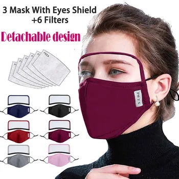 Hot Sale Face Mask Detachable Dustproof Protective Face Mask With Eyes Shield 3 Masks+6 Filters Mascarillas Lavables Hombre @45
Hot Sale Face Mask Detachable Dustproof Protective Face Mask With Eyes Shield 3 Masks+6 Filters Mascarillas Lavables Hombre @45
