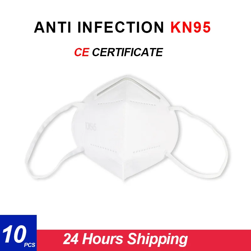 10PCS KN95 Mask CE Certification Mouth Face Mask Dust Anti Infection N95 Masks PM2.5 Anti-fog Protective Respirator Reusable
10PCS KN95 Mask CE Certification Mouth Face Mask Dust Anti Infection N95 Masks PM2.5 Anti-fog Protective Respirator Reusable