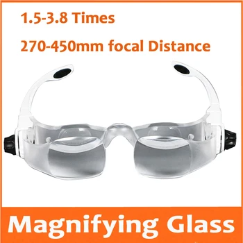 1.5-3.8X Spectacle Magnifier Glasses type Magnifying Glass Loupe Magnifier glasses reading Glass with Mobile phone bracket Stand
1.5-3.8X Spectacle Magnifier Glasses type Magnifying Glass Loupe Magnifier glasses reading Glass with Mobile phone bracket Stand