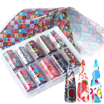 10pcs Retro Colorful Nail Foils Geometry Flower Designs Adhesive Wraps Nail Art Transfer Stickers Manicure Decoration TRXHK40-53
10pcs Retro Colorful Nail Foils Geometry Flower Designs Adhesive Wraps Nail Art Transfer Stickers Manicure Decoration TRXHK40-53