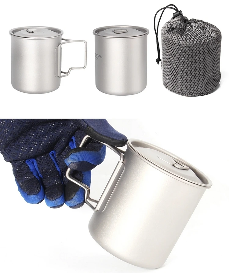 Camping Mug Titanium Cup Tourist Tableware Picnic Utensils Outdoor Kitchen Equipment Travel Cooking set Cookware Hiking 
Camping Mug Titanium Cup Tourist Tableware Picnic Utensils Outdoor Kitchen Equipment Travel Cooking set Cookware Hiking