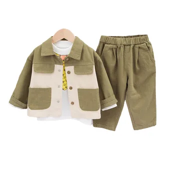 2020 new autumn three-piece children's clothing for boys and girls 0-4 y long sleeve color matching children's suit trend 
2020 new autumn three-piece children's clothing for boys and girls 0-4 y long sleeve color matching children's suit trend