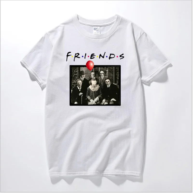 Horror Pennywise Friends Michael Myers Jason Voorhees Halloween Men/Women's T-Shirt Cotton Matching T-Shirt One Piece Tops 
Horror Pennywise Friends Michael Myers Jason Voorhees Halloween Men/Women's T-Shirt Cotton Matching T-Shirt One Piece Tops