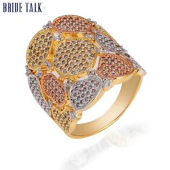 Bride Talk Unique Two Tone Color Big Micro Paved Cubic Zircon Ring Different Size Rings Wedding Anniversary Jewelry For Female
Bride Talk Unique Two Tone Color Big Micro Paved Cubic Zircon Ring Different Size Rings Wedding Anniversary Jewelry For Female