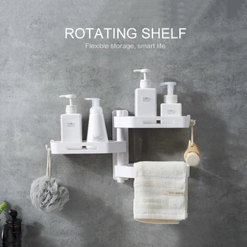 Three-Layer Wall Mounted Bathroom Storage Rack Kitchen Storage Holder Rotatable ABS Multifunctional Organizer Space-saving Shelf
Three-Layer Wall Mounted Bathroom Storage Rack Kitchen Storage Holder Rotatable ABS Multifunctional Organizer Space-saving Shelf