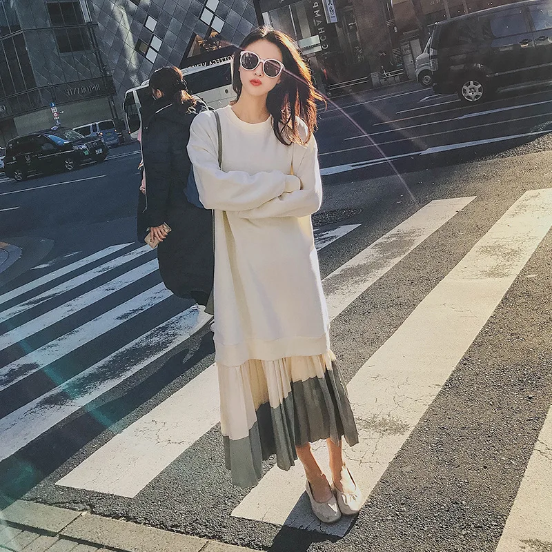 Photo Shoot Hoodie Dress Women's Mid-length 2020 Spring And Autumn New Style Korean-style Loose-Fit Long Sleeve Mock Two-Piece S
Photo Shoot Hoodie Dress Women's Mid-length 2020 Spring And Autumn New Style Korean-style Loose-Fit Long Sleeve Mock Two-Piece S