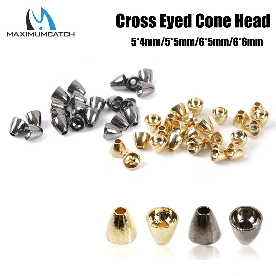 Maximumcatch 25Pcs/lot Tungsten Cross Eyed Cone Head Fly Tying Beads Black Nickel/Gold Fly Tying Material
Maximumcatch 25Pcs/lot Tungsten Cross Eyed Cone Head Fly Tying Beads Black Nickel/Gold Fly Tying Material