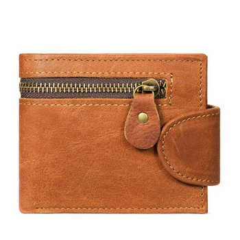 Men's Wallet Leather Purse for Men Vintage Male Leather Purse Zipper Slime Short Wallet for Men Designer Money Bag
Men's Wallet Leather Purse for Men Vintage Male Leather Purse Zipper Slime Short Wallet for Men Designer Money Bag