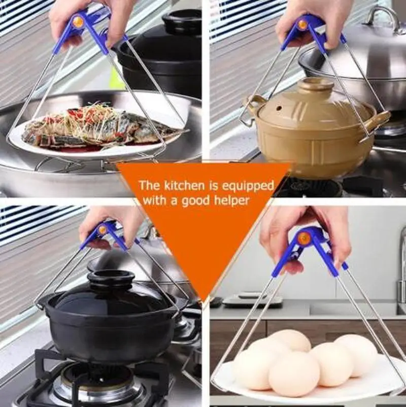Фото Кухня гаджет взять чаша клип нержавеющая сталь Горшок Миска с защитой от ожогов