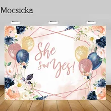 Mocsicka She Said Yes Photo Background for Proposal Wedding Sweet Flowers Balloon Valentine's Day Backdrop Photo Studio Props
Mocsicka She Said Yes Photo Background for Proposal Wedding Sweet Flowers Balloon Valentine's Day Backdrop Photo Studio Props