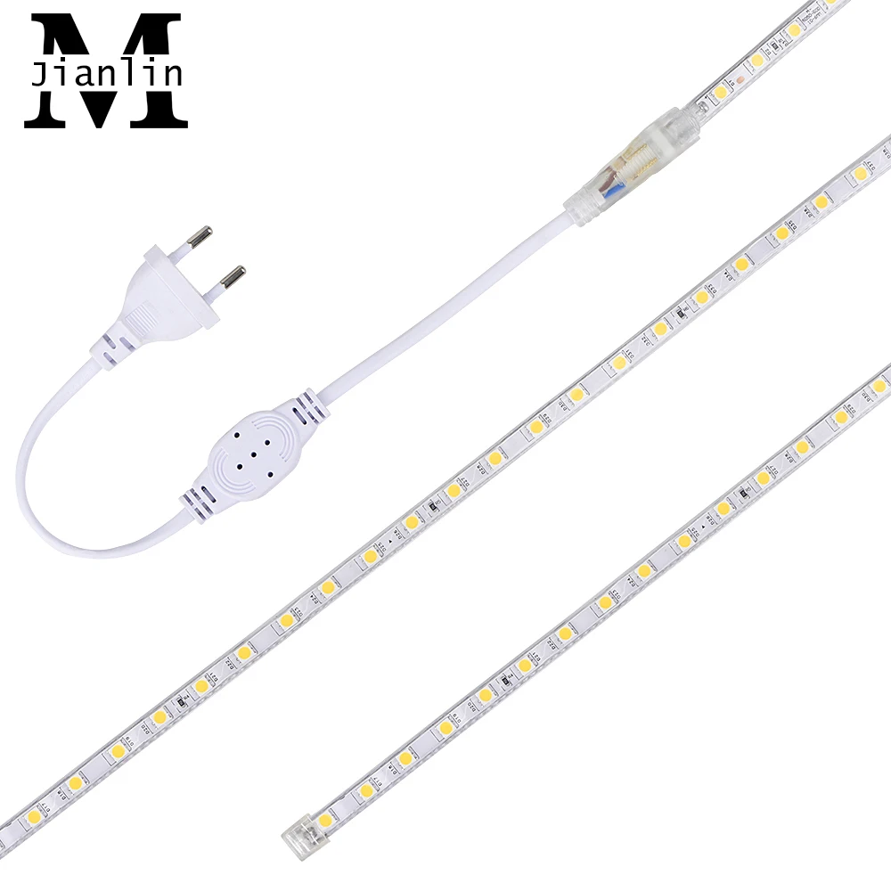 220V LED Strip Lights SMD 5050 High Brightness 60LEDs/m Flexible LED Soft Light Outdoor Waterproof RGB LED Strip With Remote
220V LED Strip Lights SMD 5050 High Brightness 60LEDs/m Flexible LED Soft Light Outdoor Waterproof RGB LED Strip With Remote