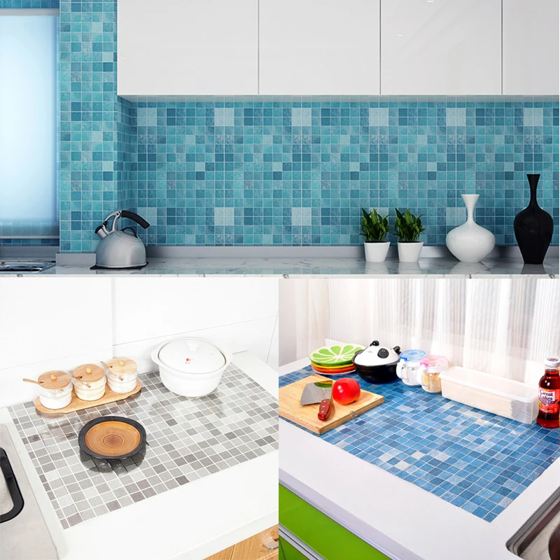 Tile Stickers Home Decor Kitchen Accessories Mosaic Self Adhesive Waterproof Oilproof High Temperature Resistant 700*400mm | Дом и сад