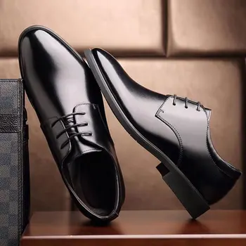 Autumn Leather Men's Black Design Formal Shoes Business Derbies Shoes Casual Breathable Wedding Suit for Dress 2020 w345 
Autumn Leather Men's Black Design Formal Shoes Business Derbies Shoes Casual Breathable Wedding Suit for Dress 2020 w345