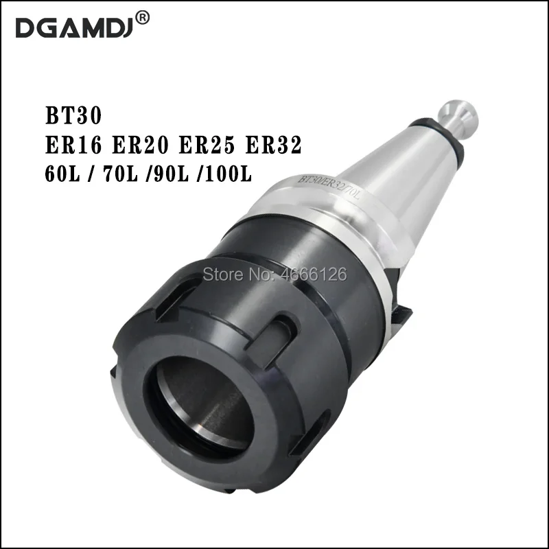 1set BT30 tool holder er16 er20 er25 er32 60L 70L 90L 100L with pull studs, used for CNC machine tool spindle milling
1set BT30 tool holder er16 er20 er25 er32 60L 70L 90L 100L with pull studs, used for CNC machine tool spindle milling