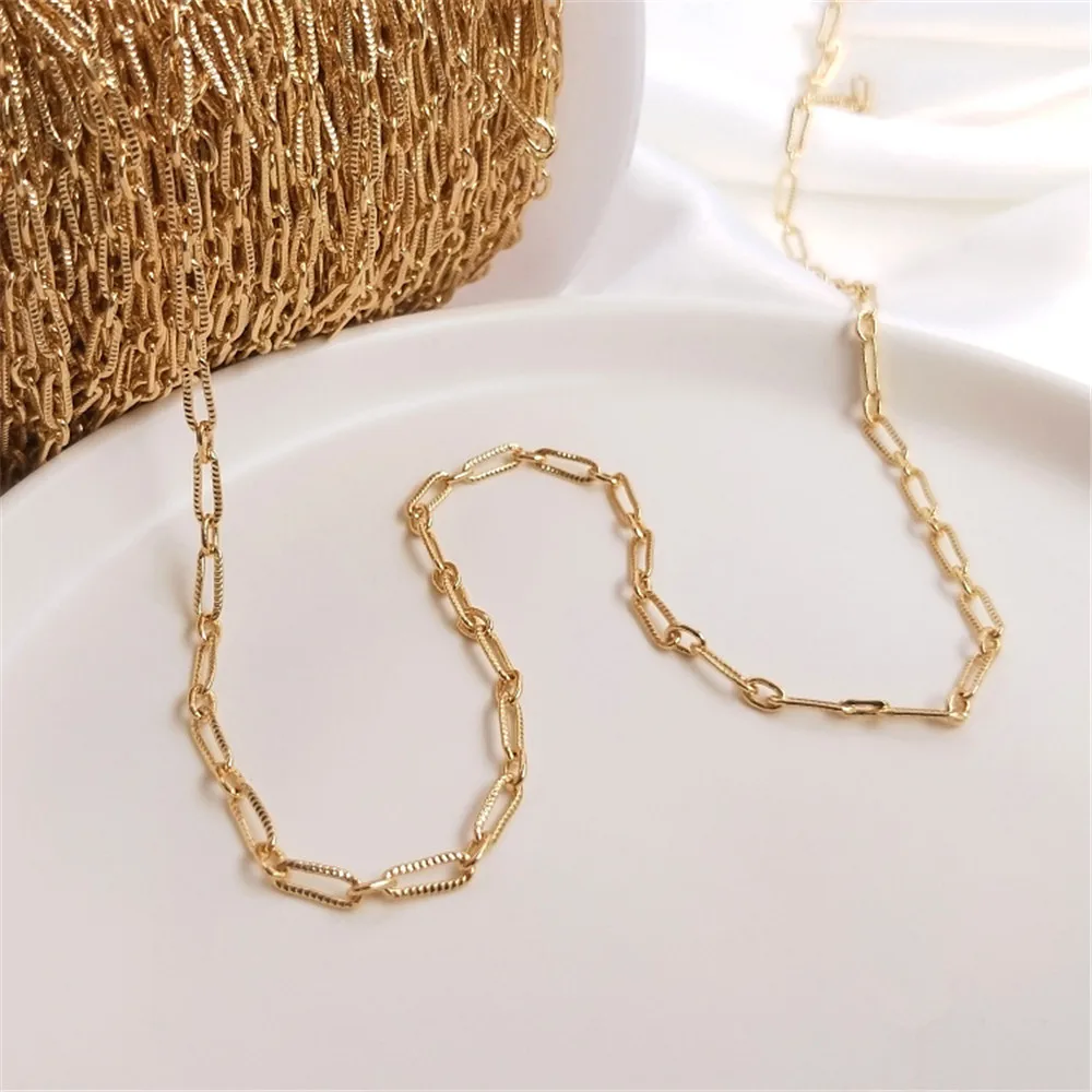 14K Gold Plated Batch flower oval long O chain belt link ring chain DIY earring bracelet necklace loose chain
14K Gold Plated Batch flower oval long O chain belt link ring chain DIY earring bracelet necklace loose chain