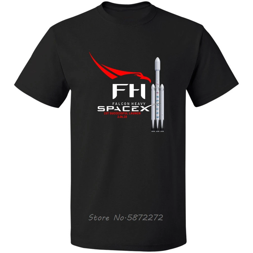 Футболка Falcon Heavy Rocket Launch Spacex с изображением арбуза мусса мужские хлопковые