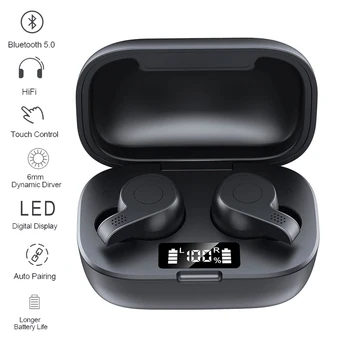 Mini Wireless Earphones TWS Bluetooth 5.0 Touch Control Earbuds LED Digital Display Earphones Noise Cancellation Hifi Headset
Mini Wireless Earphones TWS Bluetooth 5.0 Touch Control Earbuds LED Digital Display Earphones Noise Cancellation Hifi Headset
