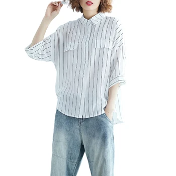 Oversized Cotton Solid Women Shirts 2020 Summer Turn-Down Collar Half Sleeved Office Lady Elegant Shirts Outwear Coat Tops
Oversized Cotton Solid Women Shirts 2020 Summer Turn-Down Collar Half Sleeved Office Lady Elegant Shirts Outwear Coat Tops