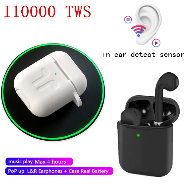 

i10000 Tws 1:1 6D Headsets Pop Up Wireless Charging Bluetooth Earbuds Earphone Super Bass pk W1 i80 i200 i2000 i5000 i9000 tws