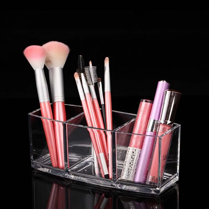 3 Compartment Clear PS Makeup Brush Tool Cosmetic Makeup Storage Box Case Make-up Brush Holder Table Organizer Make Up Tool
3 Compartment Clear PS Makeup Brush Tool Cosmetic Makeup Storage Box Case Make-up Brush Holder Table Organizer Make Up Tool