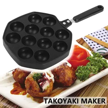 12 Holes Commercial Takoyaki Pan Home Takoyaki Maker Octopus Balls Nonstick Baking Pan Frying Pan Plate Cast Meatball Cooker
12 Holes Commercial Takoyaki Pan Home Takoyaki Maker Octopus Balls Nonstick Baking Pan Frying Pan Plate Cast Meatball Cooker