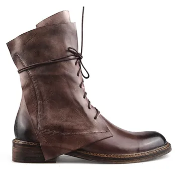 Genuine Cow Winter Men Leather Western Cowboy Riding Boot Block Med Heel Lace Up Work Safety Shoes Vintage Mid Calf Knight Boots
Genuine Cow Winter Men Leather Western Cowboy Riding Boot Block Med Heel Lace Up Work Safety Shoes Vintage Mid Calf Knight Boots