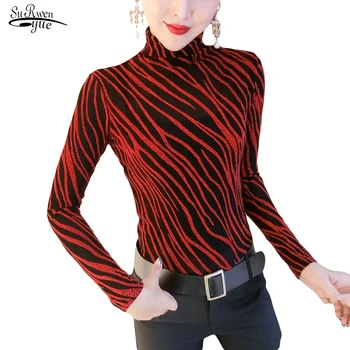 2019 Autumn New Fashion Turtleneck Long Sleeve Print Blouse Women Casual Leopard Floral Pullover Shirts Female Tops 7850 50
2019 Autumn New Fashion Turtleneck Long Sleeve Print Blouse Women Casual Leopard Floral Pullover Shirts Female Tops 7850 50