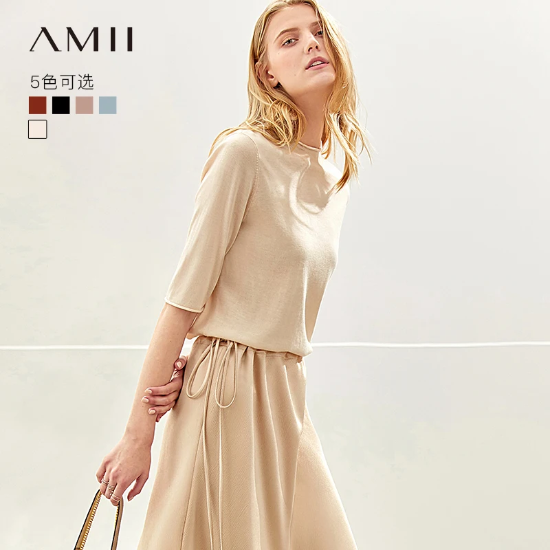 Amii Minimalist Autumn 2019 New European Style Half-collar Half-sleeve Knitted Sweater Thin Style Baitie Top
Amii Minimalist Autumn 2019 New European Style Half-collar Half-sleeve Knitted Sweater Thin Style Baitie Top