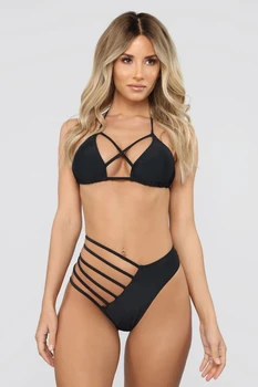 2020Europe and America woman Sexy Swimwear Solid color Multiple strap links connection Split Bikini swimsuit Brazilian beachwear
2020Europe and America woman Sexy Swimwear Solid color Multiple strap links connection Split Bikini swimsuit Brazilian beachwear