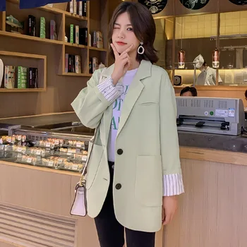 2020 Autumn New Style WOMEN'S Top Casual Loose-Fit Versatile Suit Long Sleeve Slimming Small Suit Coat Women's Blazer Feminino
2020 Autumn New Style WOMEN'S Top Casual Loose-Fit Versatile Suit Long Sleeve Slimming Small Suit Coat Women's Blazer Feminino
