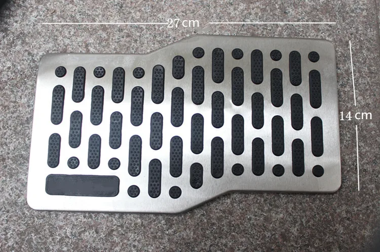 1x Universal Non-slip Metal Auto Car Foot Rest Pedal Pad Floor Carpet Mats Patch Heel Plate Footpad Dressing Accessory kit | Автомобили и