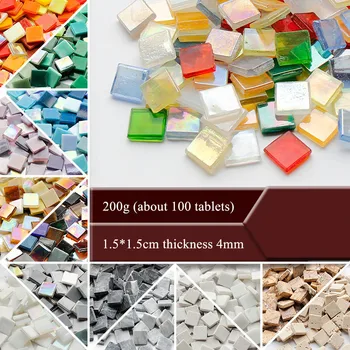 200g (About 100pcs) 1.5cm Mixed color jade Square Glass mosaic Tiles For DIY Crafts Supplier Making stone Tiles Home Decoration
200g (About 100pcs) 1.5cm Mixed color jade Square Glass mosaic Tiles For DIY Crafts Supplier Making stone Tiles Home Decoration