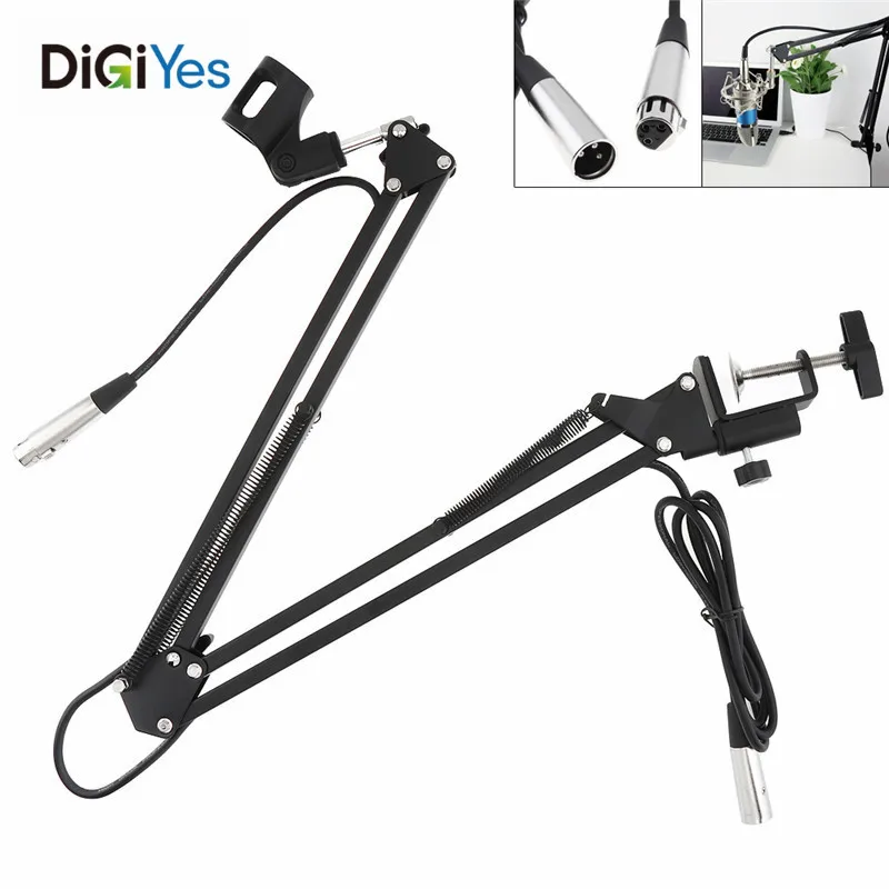 Metal Adjustable 31.5"/80cm Studio Recording Microphone Arm Stand with Clip+Table Mounting Clamp+2.5m XRL Audio Cable
Metal Adjustable 31.5"/80cm Studio Recording Microphone Arm Stand with Clip+Table Mounting Clamp+2.5m XRL Audio Cable