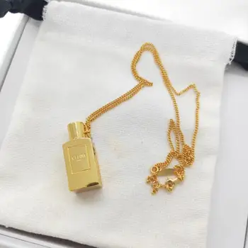 Gold perfume bottle triumphal arch brass metal plated Pendant necklace clavicle chain Choker collares collar kupe
Gold perfume bottle triumphal arch brass metal plated Pendant necklace clavicle chain Choker collares collar kupe