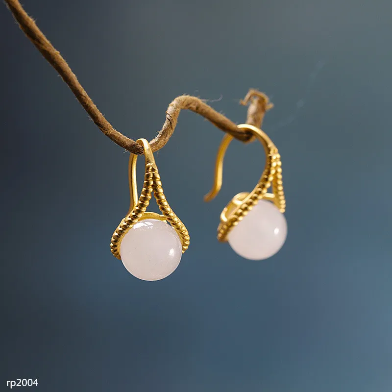 KJJEAXCMY boutique jewelry s925 sterling silver gold-plated jewelry women's small fresh natural Hetian jade gem earrings new 
KJJEAXCMY boutique jewelry s925 sterling silver gold-plated jewelry women's small fresh natural Hetian jade gem earrings new