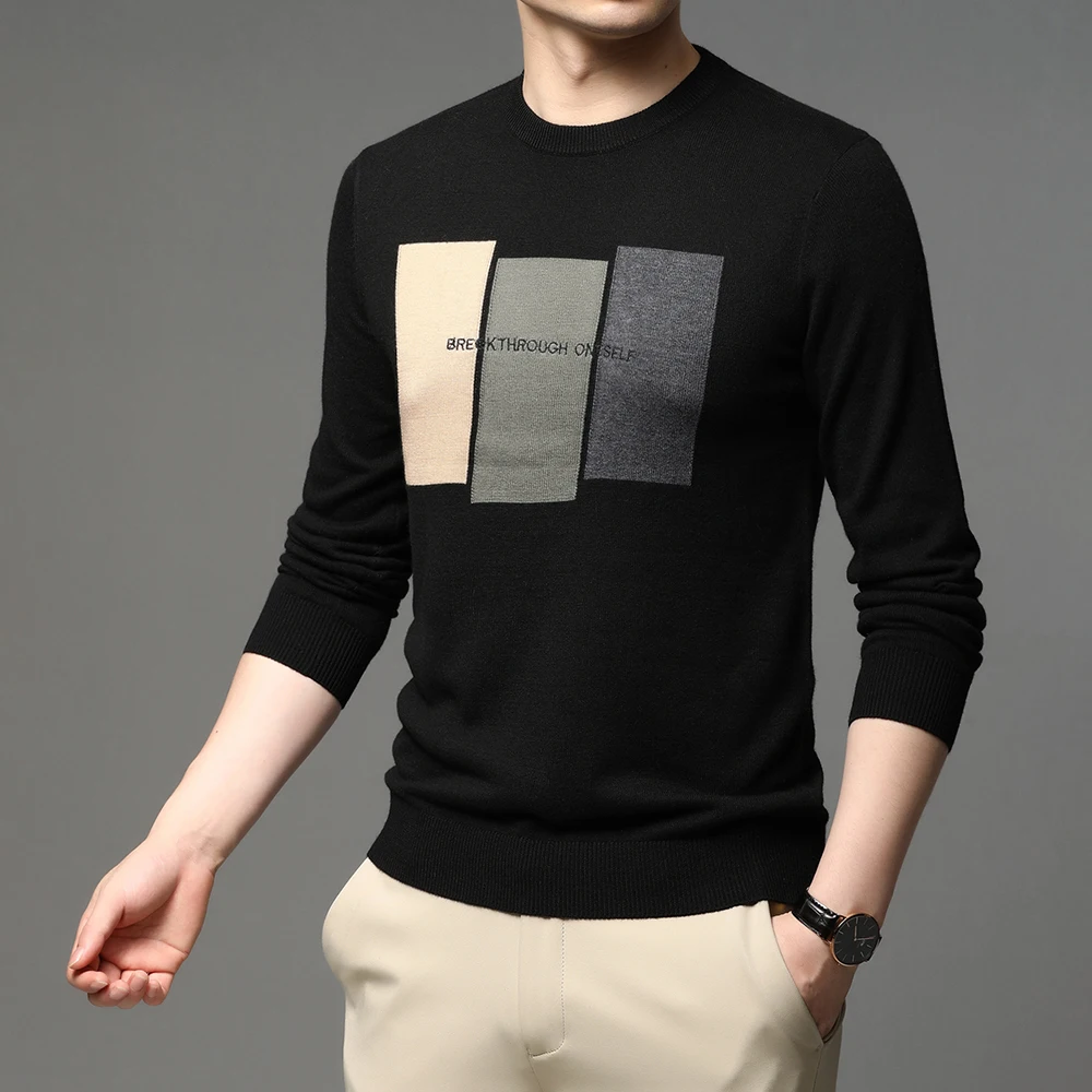 2020 New Fashion High End Designer Brand Crew Neck Knit Mens Wool Pullover Sweater Streetwear Casual Jumper Mens Clothing
2020 New Fashion High End Designer Brand Crew Neck Knit Mens Wool Pullover Sweater Streetwear Casual Jumper Mens Clothing