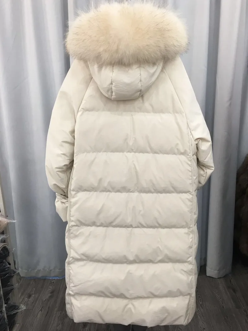 Long Duck Down Jacket Women Hooded Winter Coat Women Real Raccoon Fur Collar Korean Warm Puffer Jacket 2020 KJ3229 
Long Duck Down Jacket Women Hooded Winter Coat Women Real Raccoon Fur Collar Korean Warm Puffer Jacket 2020 KJ3229