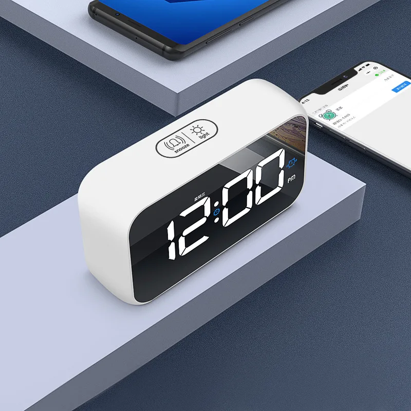 LED Mirror Alarm Clock Sound-Activated Clock Rechargeable Bedside Music Clock Dual Alarms With Snooze Function Smart Home Module
LED Mirror Alarm Clock Sound-Activated Clock Rechargeable Bedside Music Clock Dual Alarms With Snooze Function Smart Home Module
