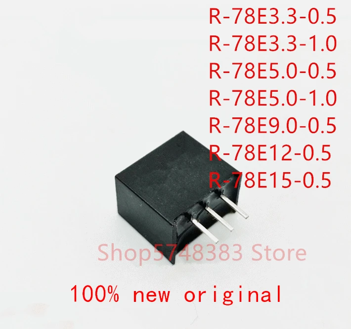 

R-78E3.3-0.5 R-78E3.3-1.0 R-78E5.0-0.5 R-78E5.0-1.0 R-78E9.0-0.5 R-78E12-0.5 R-78E15-0.5 DC-DC isolated power module SIP-3