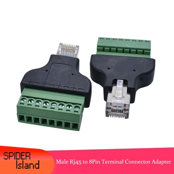 Male RJ45 Crystal Connector for DIY Wiring RJ45 to 8 pin Terminal Block Connector Welding free Solderless Adapter
Male RJ45 Crystal Connector for DIY Wiring RJ45 to 8 pin Terminal Block Connector Welding free Solderless Adapter