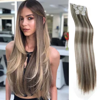 Long Straight Synthetic Clip In Hair Extensions Heat Resistant Natural Hair Extensions 16 Clip In Hair Pieces 9 colors
Long Straight Synthetic Clip In Hair Extensions Heat Resistant Natural Hair Extensions 16 Clip In Hair Pieces 9 colors