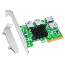 PCI Express Riser Card 1 to 4 16X PCIe Riser PCI-E 4X to 4 USB 3.0 Adapter Port Multiplier Card for BTC Bitcoin Miner Mining
PCI Express Riser Card 1 to 4 16X PCIe Riser PCI-E 4X to 4 USB 3.0 Adapter Port Multiplier Card for BTC Bitcoin Miner Mining