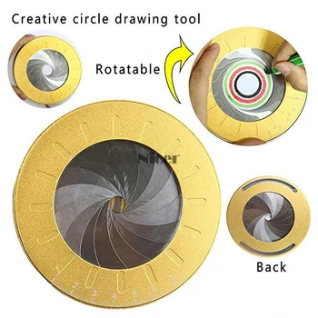 Rotatable Round Circle Drawing Tool Adjustable Measurement Stainless Steel Creative Drawing Ruler With Size Measure Marks
Rotatable Round Circle Drawing Tool Adjustable Measurement Stainless Steel Creative Drawing Ruler With Size Measure Marks