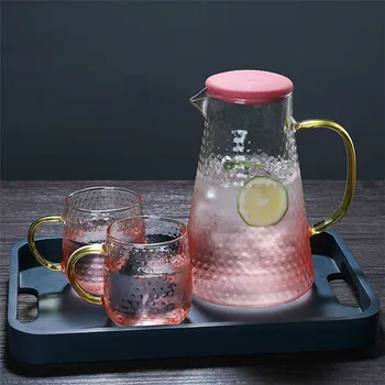 Pink Gradient high borosilicate Glass TeaPot 1.5L explosion-proof Large capacity Summer Cold Water pot Home Teacup set Lemon Jar
Pink Gradient high borosilicate Glass TeaPot 1.5L explosion-proof Large capacity Summer Cold Water pot Home Teacup set Lemon Jar