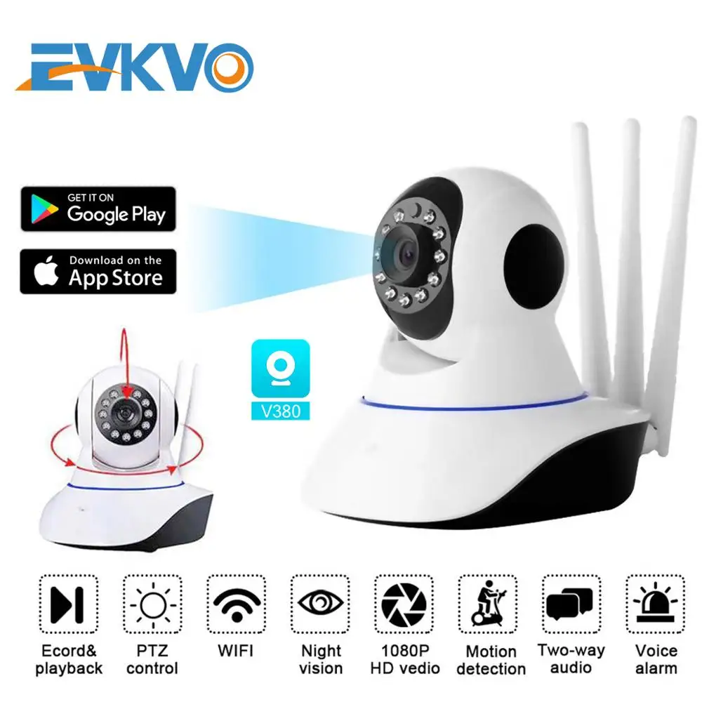 WiFi IP Camera 1080P PTZ Home Security Camera 3 Antenna Wireless Signal Enhancement Two Way Audio Night Vision Smart CCTV Camera
WiFi IP Camera 1080P PTZ Home Security Camera 3 Antenna Wireless Signal Enhancement Two Way Audio Night Vision Smart CCTV Camera